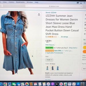 Size small denim dress